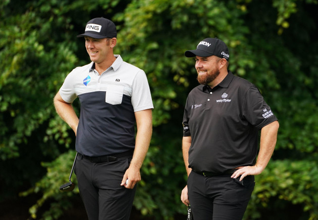 irelands-shane-lowry-right-and-seamus-power-on-the-16-during-day-one-of-the-horizon-irish-open-2022-at-mount-juliet-estate-thomastown-co- Photos Kilkenny date Thursday 30 June - 2022