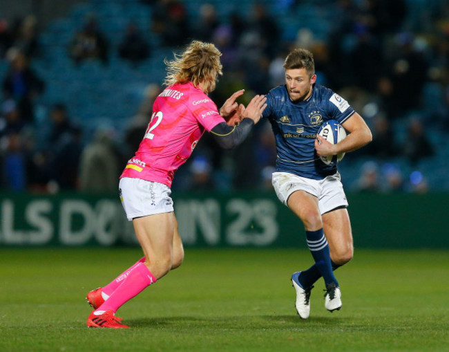 rds-arena-ballsbridge-dublin-ireland-16th-dec-2022-heineken-champions-cup-rugby-leinster-versus-gloucesterross-byrne-of-leinstertries-to-get-past-billy-twelvetrees-of-gloucester-credit-action