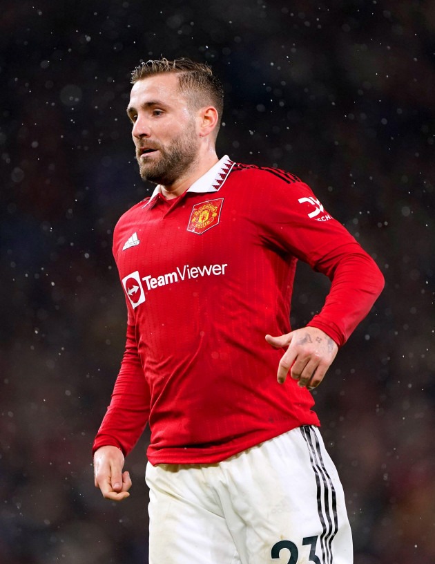 manchester-uniteds-luke-shaw-during-the-premier-league-match-at-old-trafford-manchester-picture-date-tuesday-january-3-2023