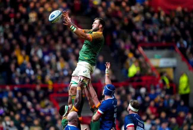 south-africa-xvs-jason-jenkins-wins-the-line-out-during-the-autumn-nations-series-match-at-ashton-gate-bristol-picture-date-thursday-november-17-2022
