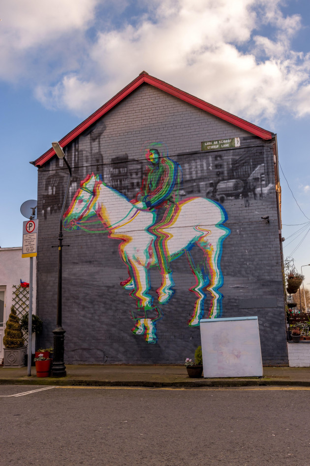 dublin-ireland-mar-17-2021-ireland-dublin-a-street-art-view-horseboy-by-subset-on-stirrup-lane-under-the-cloudy-sky