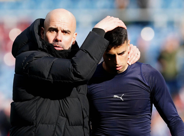 file-photo-dated-02-04-2022-of-manchester-city-manager-pep-guardiola-left-and-joao-cancelo-who-has-played-down-suggestions-a-rift-with-guardiola-prompted-his-surprise-deadline-day-loan-move-to-baye