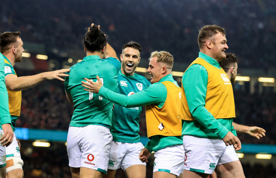 james-lowe-celebrates-with-conor-murray-after-scoring