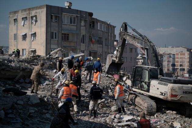the-rescue-operations-have-continued-around-collapsed-buildings-in-antakya-southernmost-turkey-on-february-13-2023-the-devastating-earthquake-occurred-in-southern-turkey-and-syria-on-february-6th