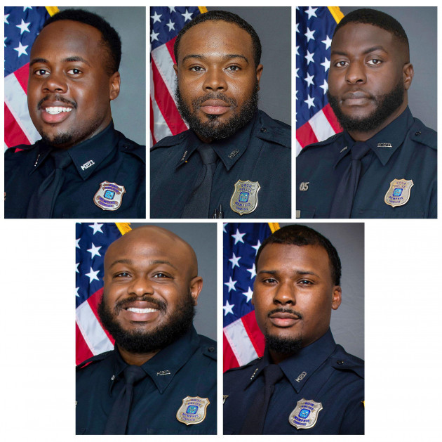 file-this-combination-of-images-provided-by-the-memphis-tenn-police-department-shows-from-top-row-from-left-police-officers-tadarrius-bean-demetrius-haley-emmitt-martin-iii-bottom-row-from-l