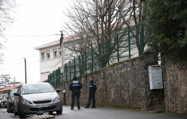 police-officers-guard-an-access-to-a-private-catholic-school-after-a-teacher-of-spanish-has-been-stabbed-to-death-by-a-high-school-student-wednesday-feb-22-2023-in-saint-jean-de-luz-southwestern