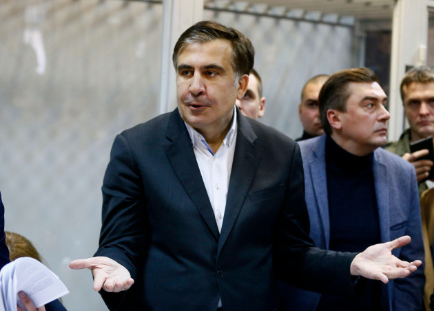file-in-this-monday-dec-11-2017-former-georgian-president-mikheil-saakashvili-gestures-during-a-hearing-in-a-court-room-in-kiev-ukraine-the-tbilisi-city-court-in-georgia-on-jan-5-has-found-sa