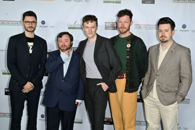 los-angeles-usa-09th-mar-2023-an-irish-goodbye-cast-ross-white-tom-berkeley-james-martin-seamus-ohara-pearce-cullen-at-the-2023-oscar-wilde-awards-at-bad-robot-santa-monica-picture-credit