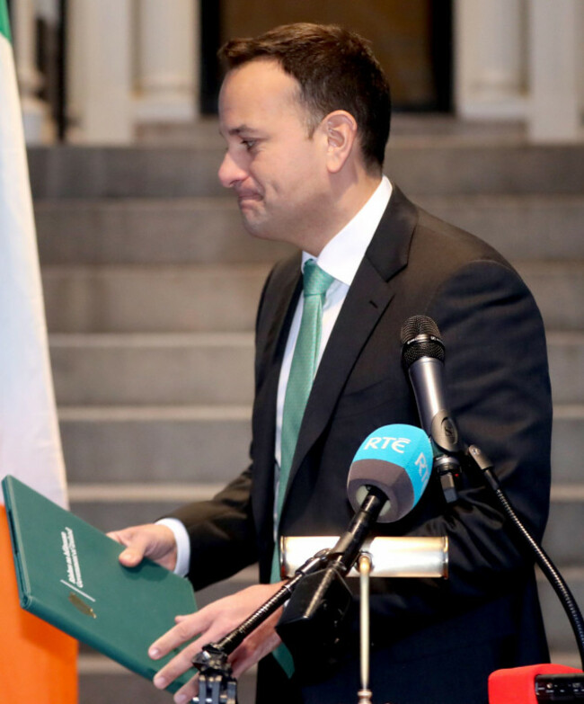 taoiseach-leo-varadkar-at-blair-house-washington-dc-leaving-the-press-conference-where-he-announced-that-all-schools-colleges-and-childcare-facilities-in-ireland-will-close-until-march-29-as-a-resu