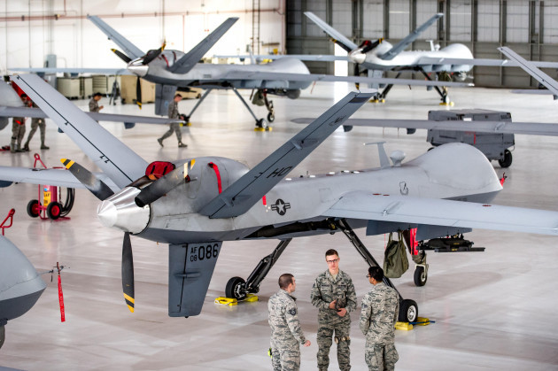usaf-mq-9-reaper-unmanned-aerial-vehicle-aircraft-are-lined-up-in-the-hangar-at-the-holloman-air-force-base-december-16-2016-in-alamogordo-new-mexico-photo-by-j-m-eddins-jr-us-air-force-via