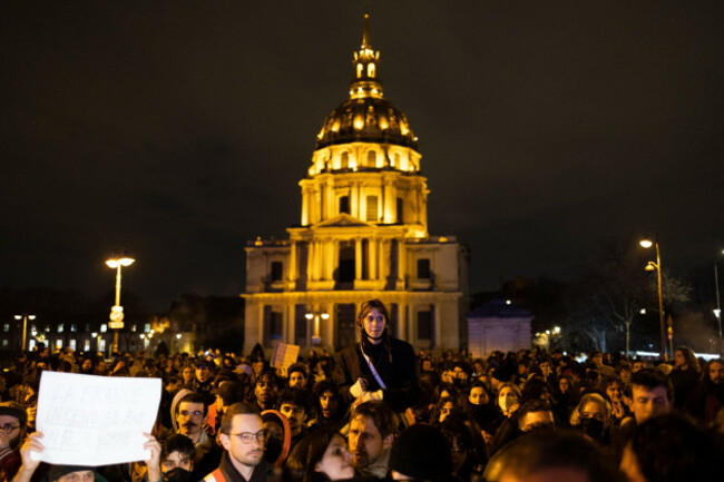 paris-france-20th-mar-2023-protesters-during-a-protest-on-vauban-square-in-paris-monday-march-20-2023-the-french-government-has-survived-two-no-confidence-votes-in-the-lower-chamber-of-parliam