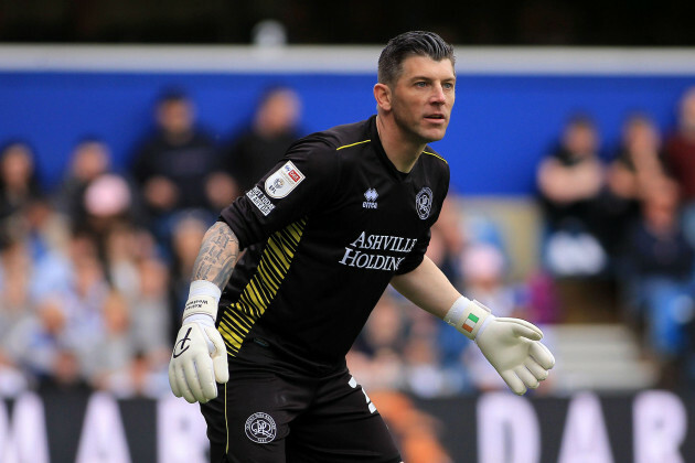 london-uk-18th-apr-2022-keiren-westwood-of-queens-park-rangers-in-action-during-the-game-efl-skybet-championship-match-queens-park-rangers-v-derby-county-at-the-kiyan-prince-foundation-stadium