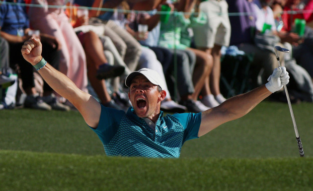 golf-the-masters-augusta-national-golf-club-augusta-georgia-u-s-april-10-2022-northern-irelands-rory-mcilroy-celebrates-after-chipping-in-for-birdie-from-the-bunker-on-the-18th-during-his