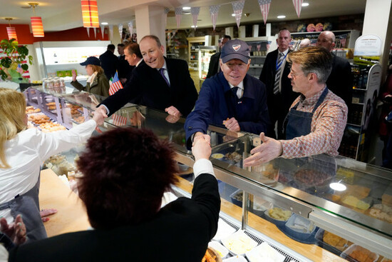 president-joe-biden-and-micheal-martin-tanaiste-of-ireland-greet-workers-at-mcateers-the-food-house-in-dundalk-ireland-wednesday-april-12-2023-ap-photopatrick-semansky