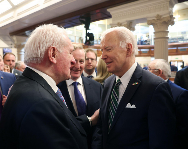 handout-photo-issued-by-the-government-of-ireland-of-us-president-joe-biden-with-former-taoiseach-bertie-ahern-and-enda-kenny-after-addressing-the-oireachtas-eireann-the-national-parliament-of-irelan