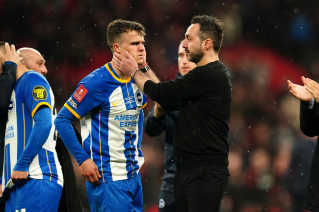 brighton-and-hove-albion-manager-roberto-de-zerbi-comforts-solly-march-after-missing-his-penalty-in-the-shoot-out-following-the-emirates-fa-cup-semi-final-match-at-wembley-stadium-london-picture-dat