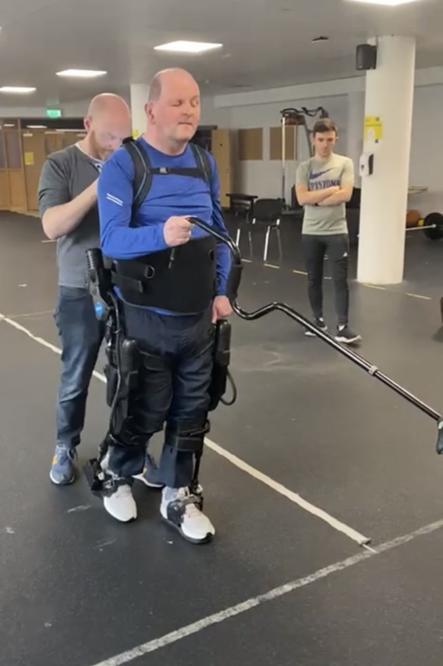 RTE Prime Time -  Sean Cox getting exoskeleton treatment