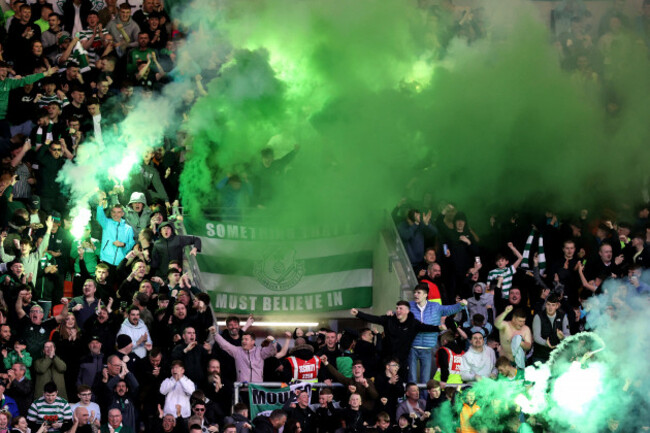 shamrock-rovers-fans-celebrate-trevor-clarkes-goal