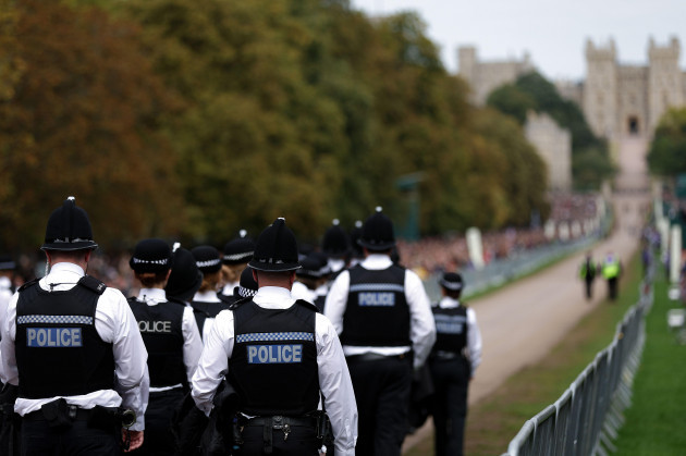 file-photo-dated-19092022-of-members-of-the-police-outside-st-georges-chapel-in-windsor-castle-berkshire-disruptive-protests-in-windsor-will-be-treated-with-a-lower-tolerance-level-during-the-c