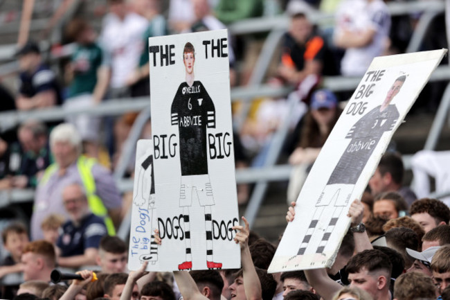 sligo-fans-hold-up-signs-during-the-game