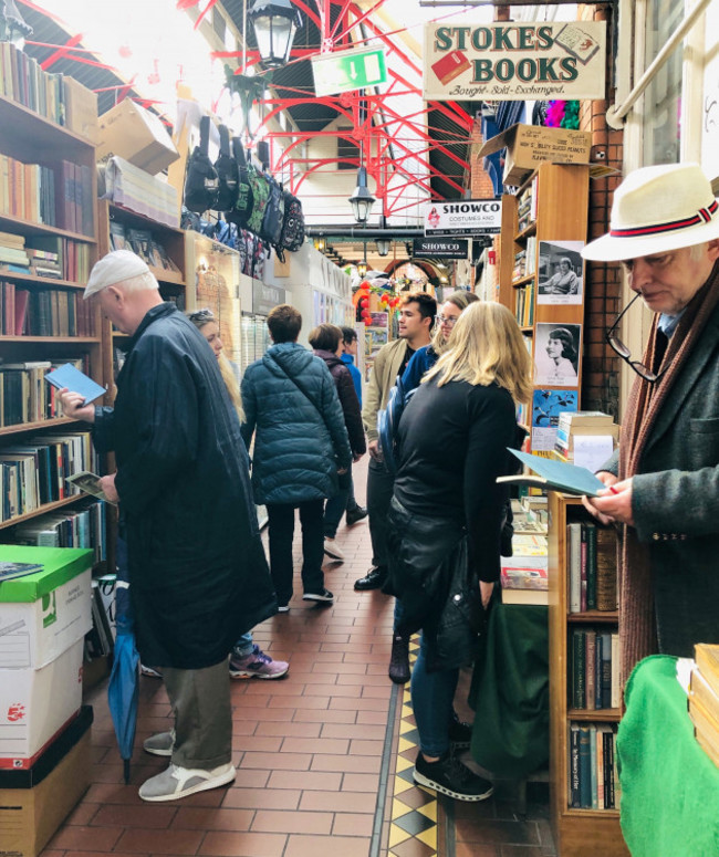 dublinireland-june112019peoplebrowsingforbooks