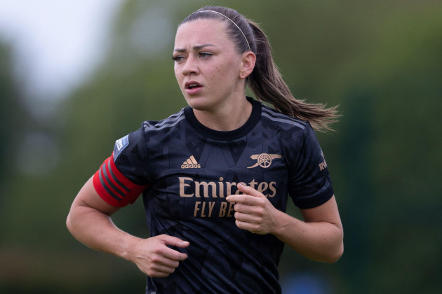 walton-hall-park-liverpool-united-kingdom-17th-may-2023-katie-mccabe-of-arsenal-during-the-barclays-womens-super-league-match-between-everton-and-arsenal-at-walton-hall-park-liverpool-united