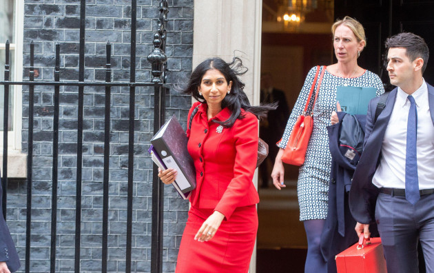london-england-uk-22nd-may-2023-home-secretary-suella-braverman-is-seen-leaving-10-downing-street-credit-image-tayfun-salcizuma-press-wire-editorial-usage-only-not-for-commercial-usa