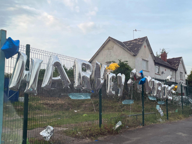 tributes-left-for-the-two-teenagers-in-ely-cardiff-whose-death-in-a-car-crash-sparked-a-riot-tensions-reached-breaking-point-after-officers-were-called-to-the-collision-in-snowden-road-ely-at-ab