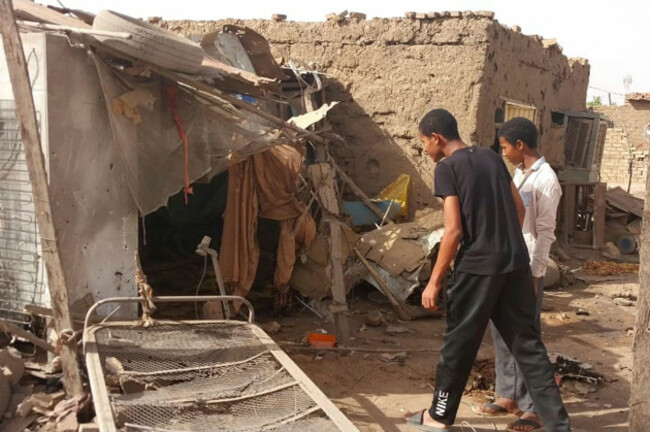 people-check-the-rubble-of-their-destroyed-home-after-strikes-at-allamat-district-in-khartoum-sudan-thursday-june-1-2023-the-white-house-says-its-imposing-sanctions-against-key-defense-companies