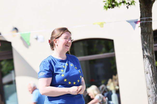 strausberg-brandenburg-germany-03rd-june-2023-06032023-strausberg-germany-marie-glibmann-the-spd-brandenburg-candidate-for-the-european-elections-spd-general-secretary-kevin-kuhnert-at-the