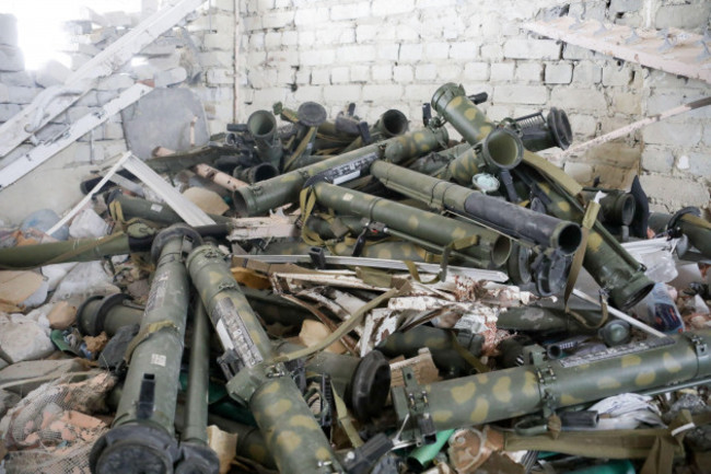 march-27-2023-russia-donetsk-region-spent-grenade-launchers