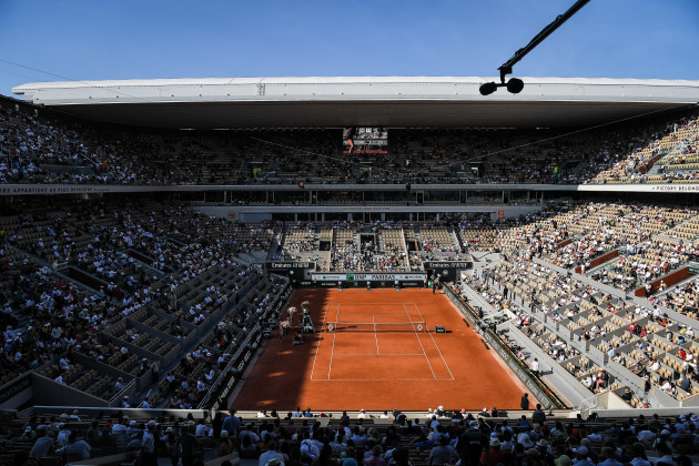france-01st-june-2023-june-1-2023-france-general-view-of-court-philippe-chatrier-during-the-fifth-day-of-roland-garros-2023-grand-slam-tennis-tournament-on-june-01-2023-at-roland-garros-stadi