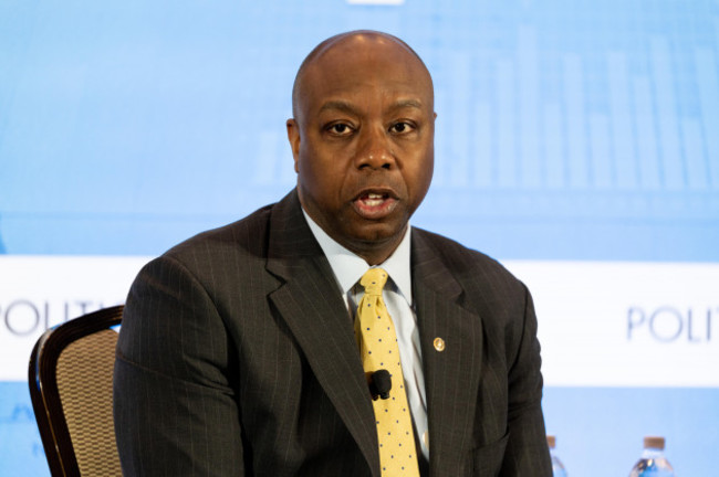 u-s-senator-tim-scott-r-sc-seen-speaking-during-politicos-future-of-prosperity-event-in-washington-dc