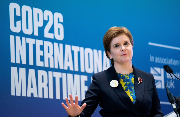 first-minister-nicola-sturgeon-officially-opens-the-city-of-glasgow-colleges-international-maritime-hub-riverside-campus-glasgow-ahead-of-cop26-picture-date-friday-october-29-2021