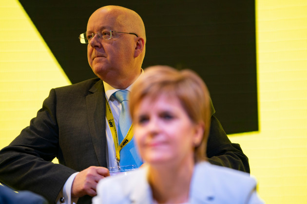 edinburgh-scotland-uk-27-april-2019-snp-scottish-national-party-spring-conference-takes-place-at-the-eicc-edinburgh-international-conference-centre-in-edinburgh-pictured-first-minister-ni