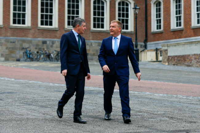 minister-for-public-expenditure-and-reform-paschal-donohoe-left-and-minister-for-finance-michael-mcgrath-arriving-at-the-national-economic-dialogue-conference-in-dublin-castle