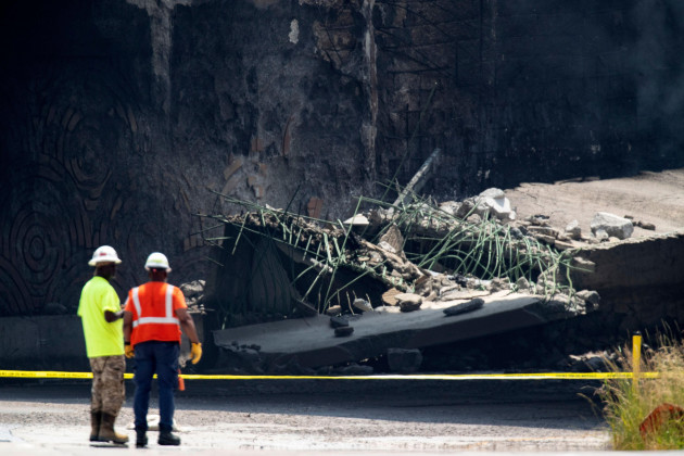 debris-is-seen-at-the-collapsed-portion-of-i-95-in-philadelphia-on-sunday-june-11-2023-a-truck-fire-and-partial-road-collapse-have-closed-interstate-95-in-both-directions-in-northeast-philadelphia