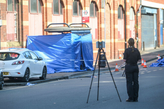 hunters-road-hockley-birmingham-13th-june-2023-west-midlands-police-on-hunters-road-after-a-41-year-old-man-was-stabbed-to-death-at-a-birmingham-bus-stop-on-monday-evening-a-forensic-officer-was