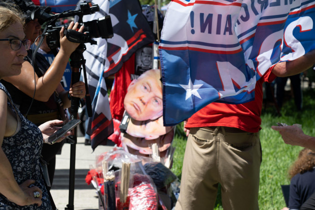 miami-usa-13th-june-2023-people-gather-outside-president-donald-trumps-arraignment-at-wilkie-d-ferguson-jr-united-states-federal-courthouse-in-miami-florida-on-june-13-2023-photo-by-michele