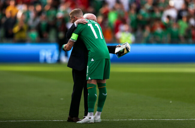 president-of-ireland-michael-d-higgins-presents-james-mcclean-with-his-100th-cap