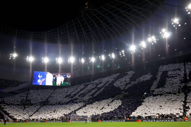 26th-october-2022-tottenham-hotspur-stadium-tottenham-london-england-champions-league-football-tottenham-hotspur-versus-sporting-lisbon-tottenham-hotspur-fans-hold-up-a-tfo-before-kick-off