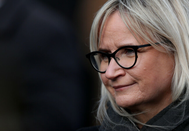 rte-director-general-dee-forbes-following-the-funeral-of-journalist-and-broadcaster-keelin-shanley-at-st-pauls-church-glenageary-co-dublin