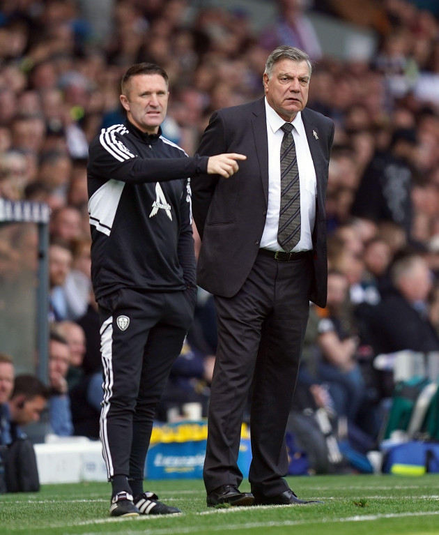 leeds-united-manager-sam-allardyce-and-coach-robbie-keane-on-the-touchline-during-the-premier-league-match-at-elland-road-leeds-picture-date-saturday-may-13-2023