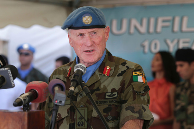 head-of-mission-and-force-commander-of-the-united-nations-interim-force-in-lebanon-unifil-maj-gen-michael-beary-of-ireland-speaks-during-a-ceremony-to-mark-the-10th-anniversary-of-the-united-nati