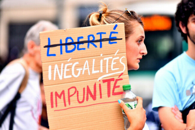 paris-france-28th-june-2023-protesters-gather-to-support-the-environmental-movement-les-soulevements-de-la-terre-uprisings-of-the-earth-in-paris-france-on-june-28-2023-to-protest-against-th