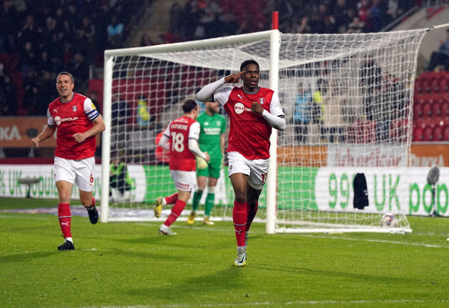 rotherham-uniteds-chiedozie-ogbene-celebrates-scoring-their-sides-first-goal-of-the-game-during-the-sky-bet-championship-match-at-the-aesseal-new-york-stadium-rotherham-picture-date-thursday-apri