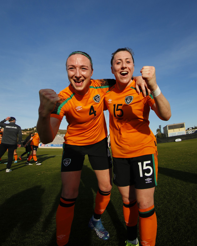 louise-quinn-and-lucy-quinn-celebrate-after-the-game