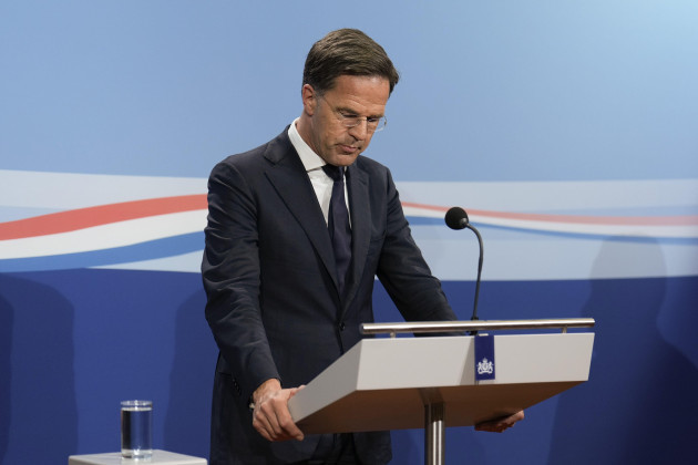the-hague-prime-minister-mark-rutte-speaks-to-the-press-after-an-extra-cabinet-meeting-due-to-the-fall-of-the-rutte-iv-cabinet-anp-phil-nijhuis-netherlands-out-belgium-out