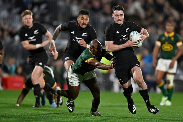 new-zealands-will-jordan-runs-past-a-defender-during-the-rugby-championship-test-match-between-the-all-blacks-and-south-africa-at-mt-smart-stadium-in-auckland-new-zealand-saturday-july-15-2023