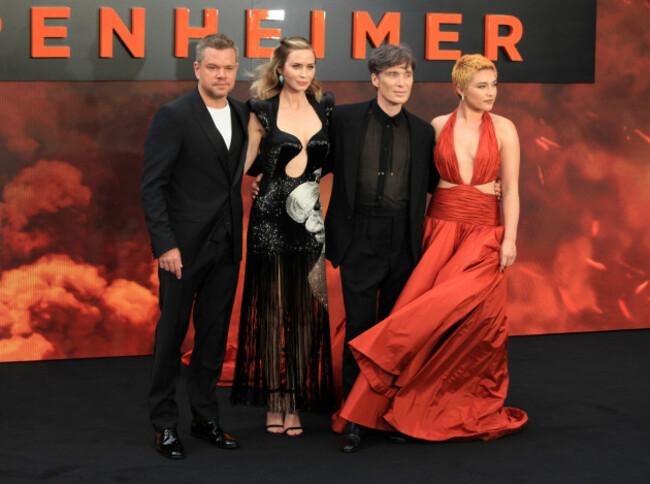 london-uk-matt-damon-emily-blunt-cillian-murphy-florence-pugh-at-the-oppenheimer-premiere-odeon-luxe-leicester-square-13th-july-2023-reflmk11-s130723-001-steve-bealinglandmark-mediaw